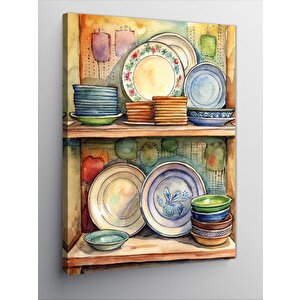 Kanvas Tablo Retro Mutfak 100x140 cm