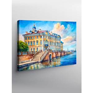 Kanvas Tablo Tarihi Yalı Manzarası 100x140 cm