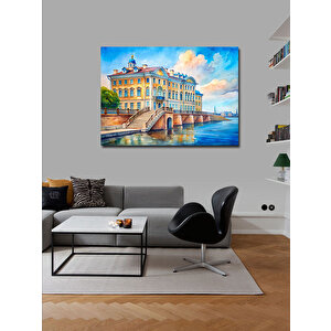 Kanvas Tablo Tarihi Yalı Manzarası 100x140 cm