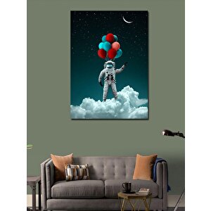 Kanvas Tablo Balonlar Ve Astronot 70x100 cm