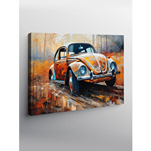 Kanvas Tablo Retro Kaplumbağa Araba 70x100 cm