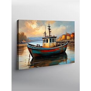 Kanvas Tablo Balıkçı Teknesi 70x100 cm