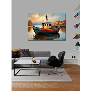 Kanvas Tablo Balıkçı Teknesi 70x100 cm