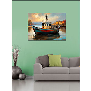 Kanvas Tablo Balıkçı Teknesi 100x140 cm
