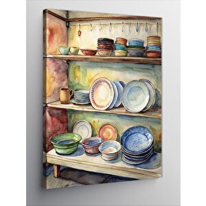 Kanvas Tablo Köy Evi Mutfağı 100x140 cm