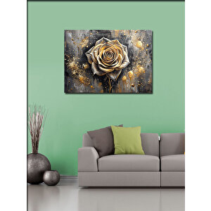 Kanvas Tablo Beyaz Renk Gül 70x100 cm