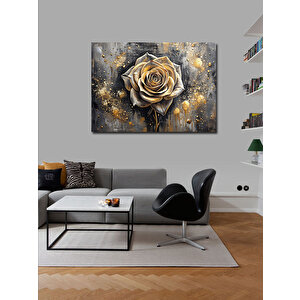 Kanvas Tablo Beyaz Renk Gül 70x100 cm