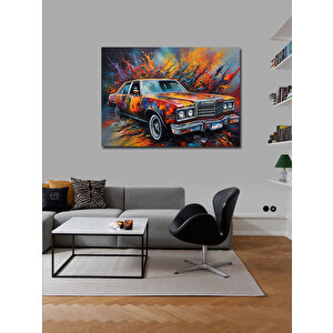 Kanvas Tablo Retro Klasik Araba 100x140 cm