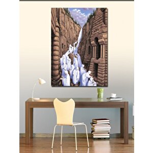 Kanvas Tablo Nehir Ve İnsanlar 100x140 cm