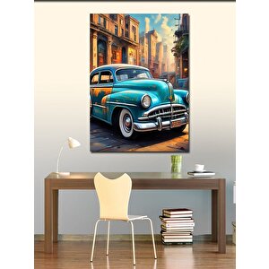 Kanvas Tablo Retro Klasik Araba 100x140 cm