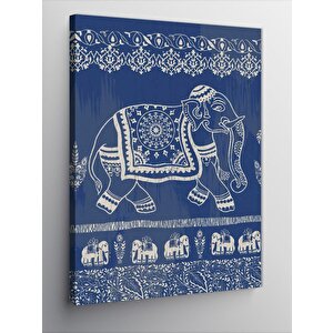 Kanvas Tablo Hindistanda Fil 70x100 cm