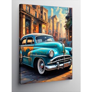 Kanvas Tablo Retro Klasik Araba