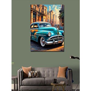 Kanvas Tablo Retro Klasik Araba