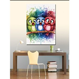 Kanvas Tablo Renkli Kuşlar 70x100 cm