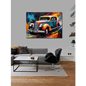 Kanvas Tablo Retro Araba 70x100 cm