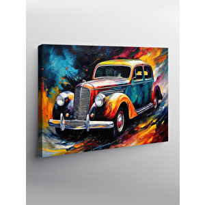 Kanvas Tablo Retro Araba 100x140 cm