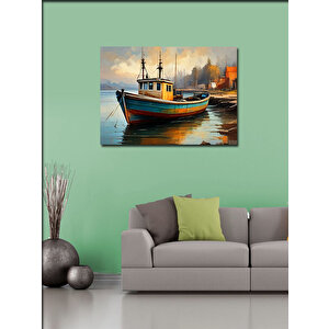 Kanvas Tablo Balıkçı Teknesi 100x140 cm