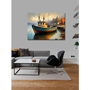 Kanvas Tablo Balıkçı Teknesi 100x140 cm
