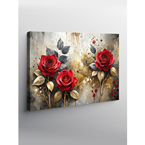Kanvas Tablo Soyut Kırmızı Güller 70x100 cm