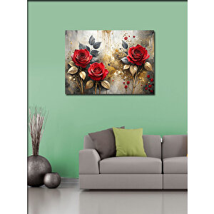 Kanvas Tablo Soyut Kırmızı Güller 70x100 cm
