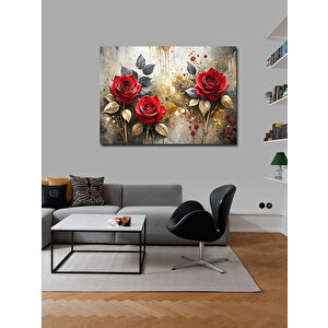 Kanvas Tablo Soyut Kırmızı Güller 70x100 cm