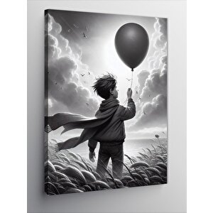 Kanvas Tablo Balon Tutan Çocuk 70x100 cm