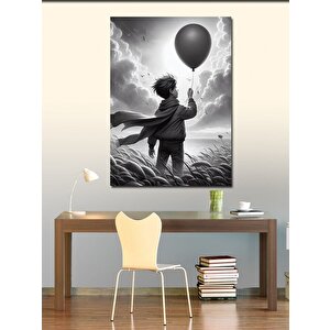 Kanvas Tablo Balon Tutan Çocuk 70x100 cm