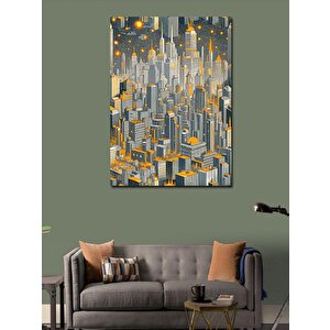 Kanvas Tablo Soyut Şehir 100x140 cm
