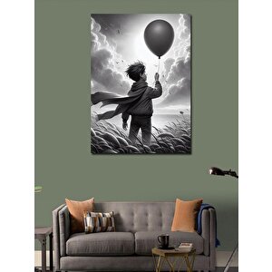 Kanvas Tablo Balon Tutan Çocuk