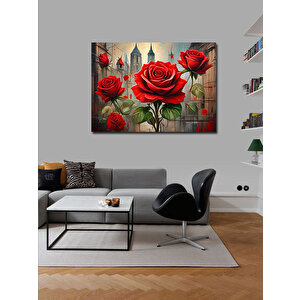 Kanvas Tablo Kırmızı Güller 100x140 cm