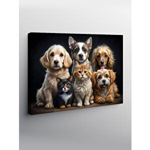 Kanvas Tablo Sevimli Yavru Köpekler 70x100 cm
