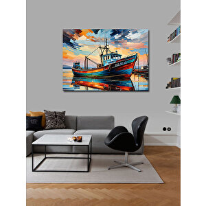 Kanvas Tablo Balıkçı Teknesi 100x140 cm