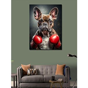 Kanvas Tablo Boksör Köpek 100x140 cm