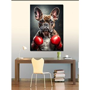 Kanvas Tablo Boksör Köpek 100x140 cm