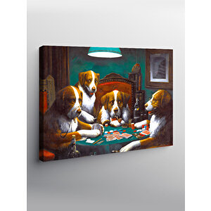 Kanvas Tablo Kumarbaz Köpekler 70x100 cm