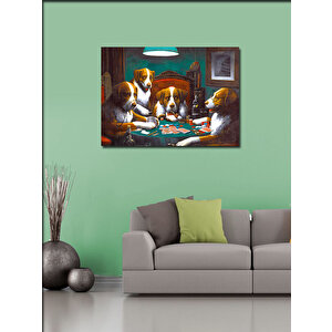 Kanvas Tablo Kumarbaz Köpekler 70x100 cm