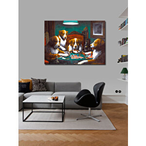 Kanvas Tablo Kumarbaz Köpekler 70x100 cm