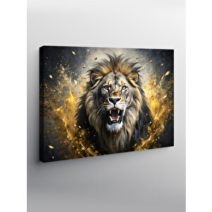 Kanvas Tablo Sinirli Aslan 100x140 cm