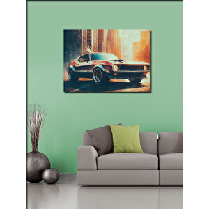 Kanvas Tablo Kırmızı Retro Spor Araba 70x100 cm