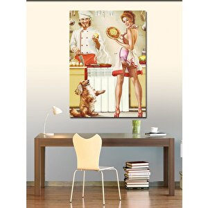 Kanvas Tablo Aşçılar Ve Köpek 100x140 cm