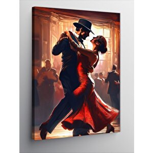 Kanvas Tablo Retro Dans Eden Çift