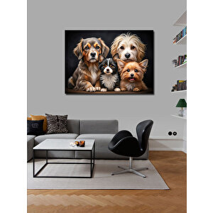Kanvas Tablo Sevimli Yavru Köpekler 70x100 cm