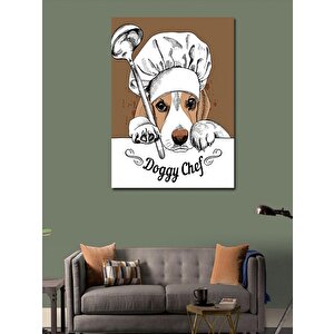 Kanvas Tablo Sevimli Şef Köpek 70x100 cm