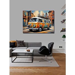 Kanvas Tablo Retro Minibüs
