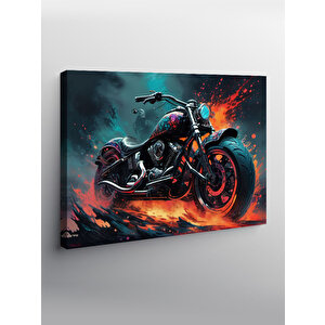 Kanvas Tablo Chopper Motorsiklet