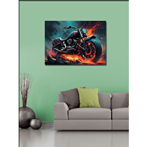 Kanvas Tablo Chopper Motorsiklet