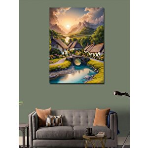 Kanvas Tablo İsveç Manzarası 100x140 cm