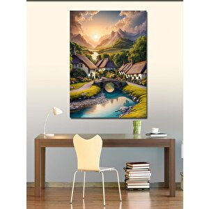 Kanvas Tablo İsveç Manzarası 100x140 cm