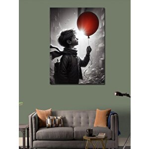 Kanvas Tablo Balon Tutan Çocuk 70x100 cm