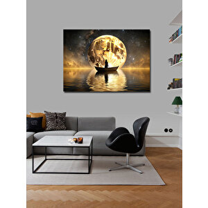 Kanvas Tablo Dolunay Ve Tekne 70x100 cm